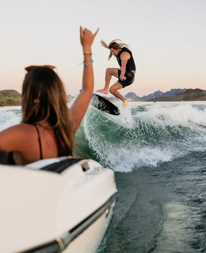 Picture of a man surfing